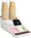 Mind Reader Anchor Collection, 7-Compartment Coffee Cup and Condiment Countertop Organizer, 7.25" L x 15.5" W x 5.25" H, White
