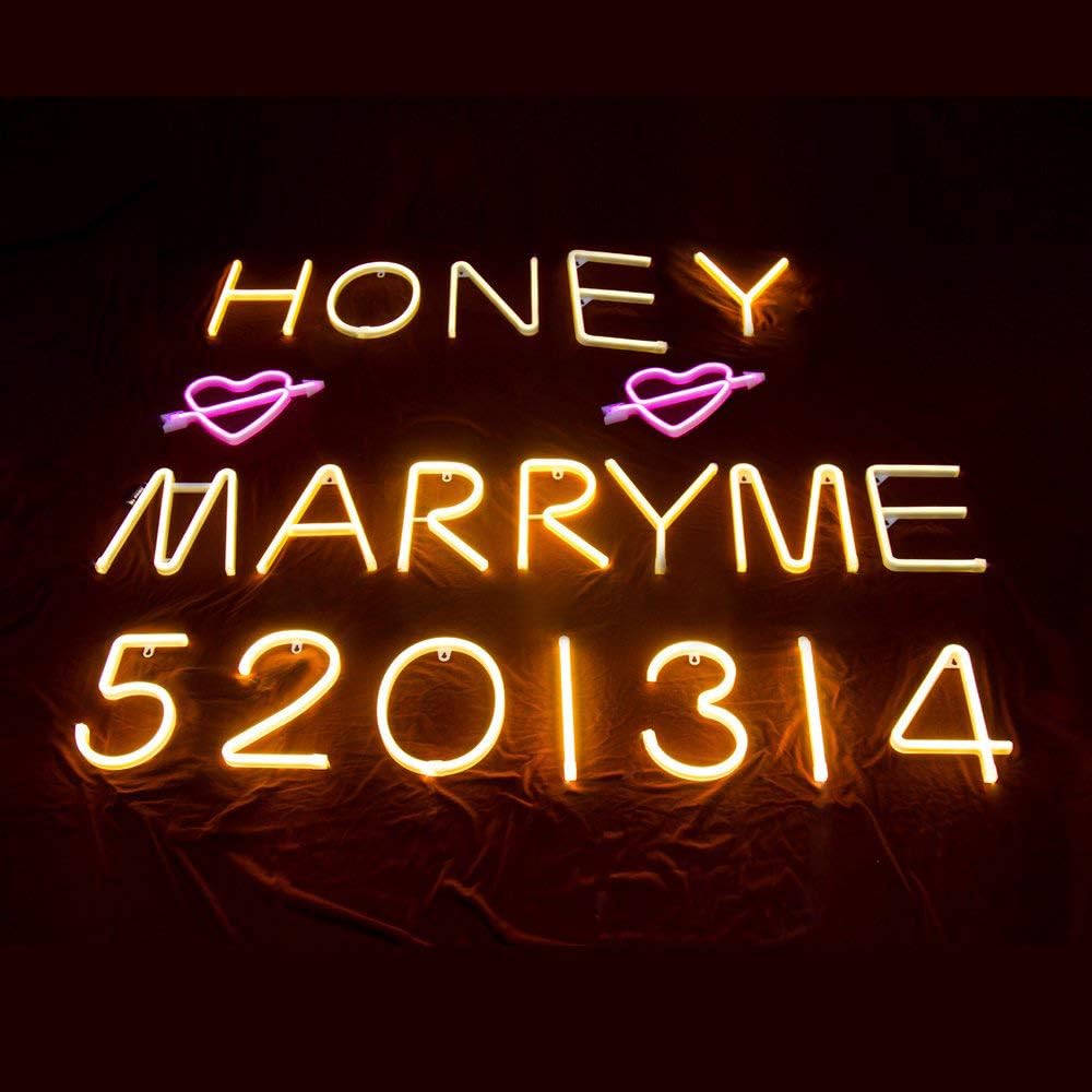 LED Letter Lights Warm White Neon Word Signs Battery/USB Operated Alphabet Sign Art Wall Light for Kids Room Wedding Birthday Party Christmas Home (L)