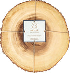 Artesà Wooden Log Slice Cheese Board, Serving Platter for Cakes, Desserts, Grazing and Buffets, 30cm (11.8''), Brown, Wood