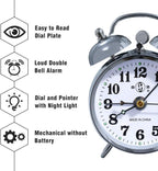KEYPOWER Alarm Clock Mechanical Wind Twin Bell Double Bell