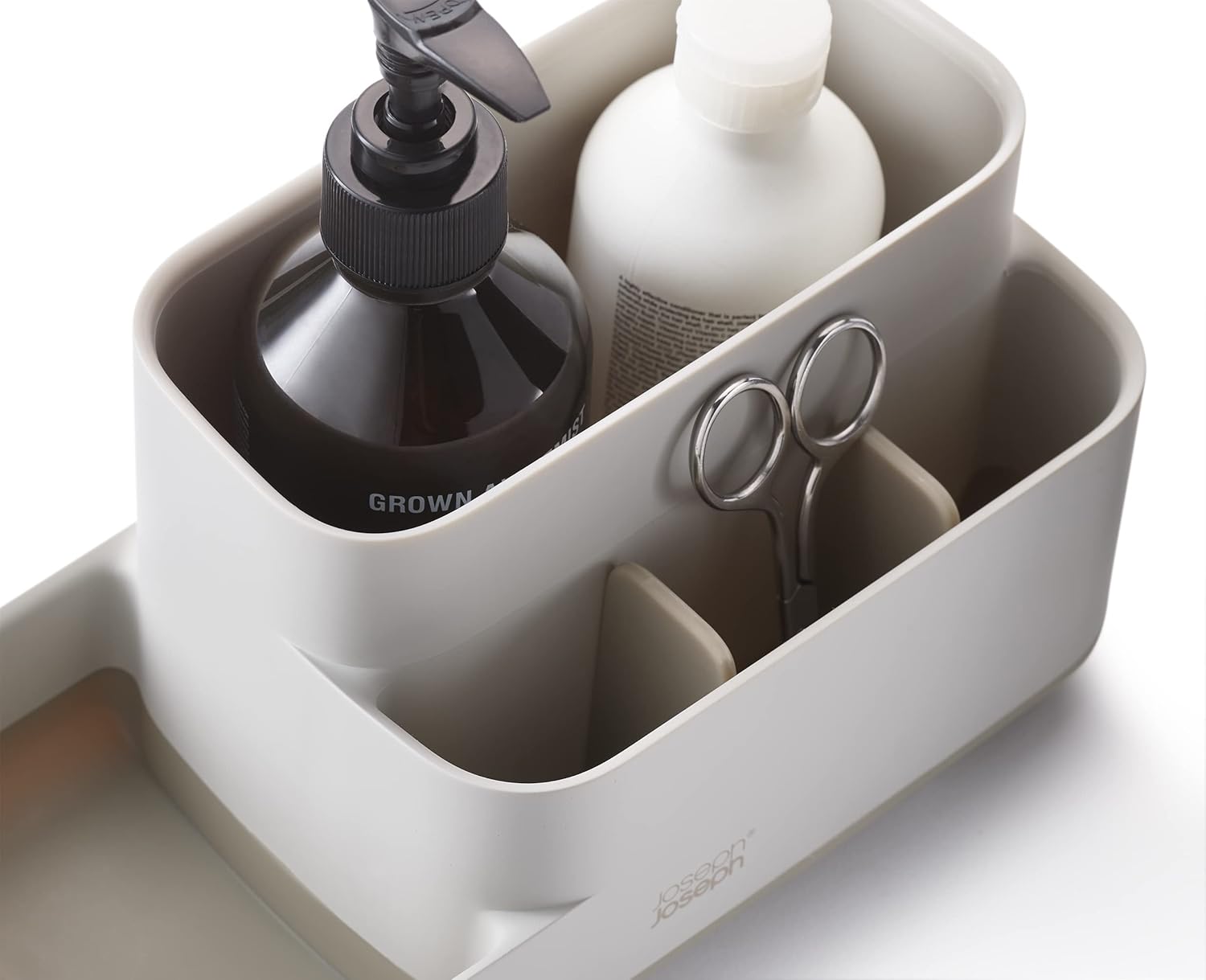 EasyStore - Bathroom Storage Caddy Organiser for bathroom accessories - Matt Finish, Ecru, Écru