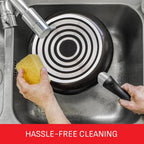 Taste Twin Frying Pan Set, 20cm & 28cm Non-Stick Aluminium Pans, Thermo-Spot Heat Indicator, Lightweight, All Hobs Except Induction, Black - B189S244