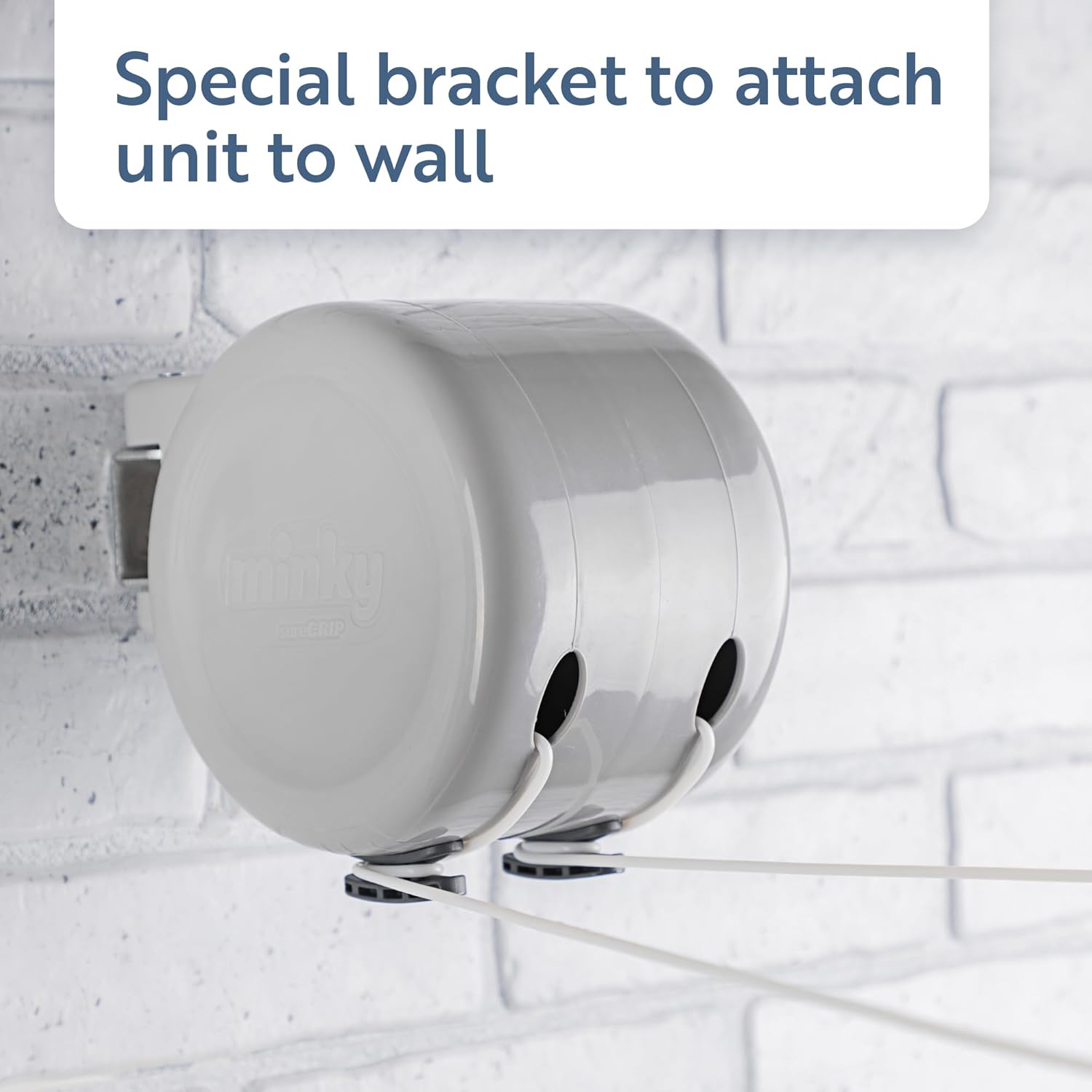 Retractable Duo Reel Washing Line, Grey, 2x15m, packaging may vary