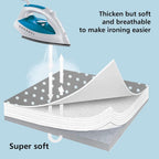 Ironing Board Cover, 100% Cotton Cover with Thick Felt (Bubble, 124 x 38cm)