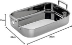 3-Ply Stainless Steel Rectangular Roaster, 35 cm, Silver, 96102270000000