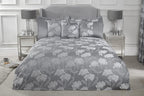 Emma Barclay Blossom - Embellished Jacquard Duvet Set in Silver - King