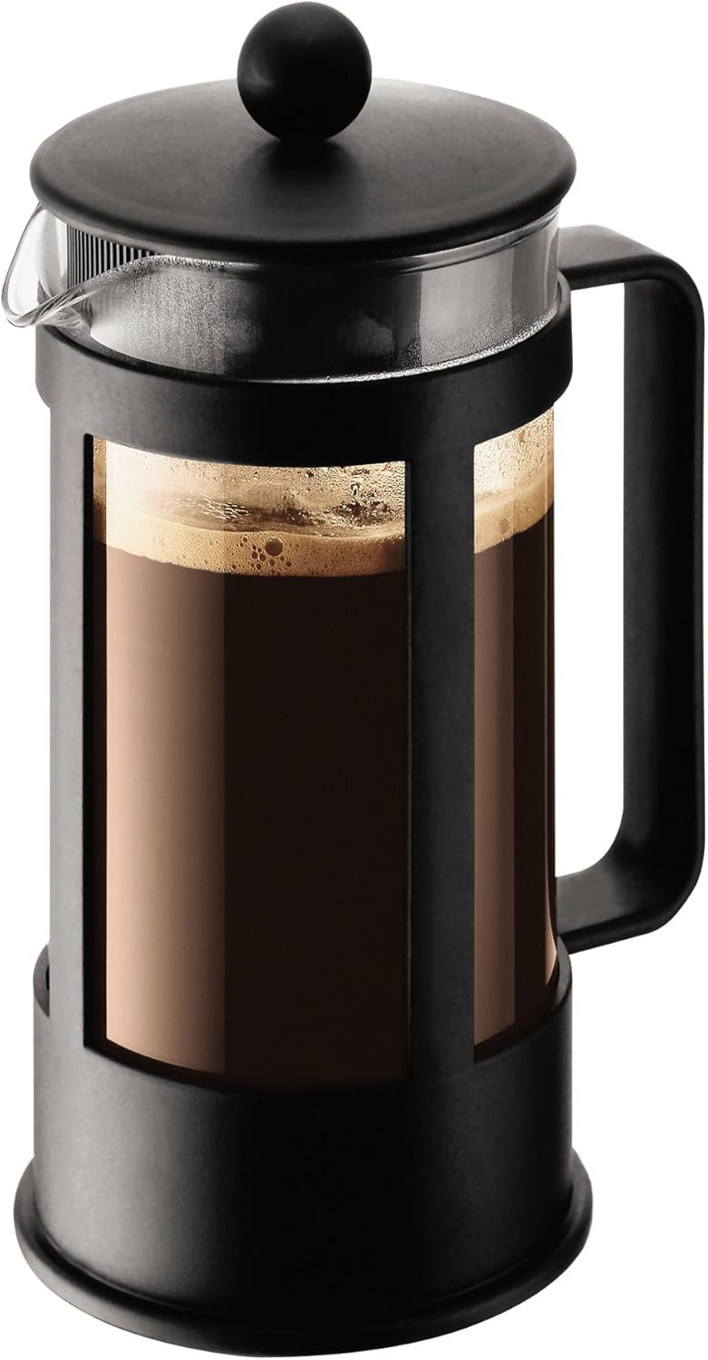 French Press Kenya - 350ml / 3 Cups Manual Coffee Maker - Heat-Resistant Glass & Stainless Steel - Dishwasher Safe Cafetiere - Made in Portugal