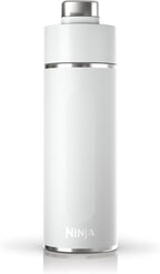 Ninja Thirsti Water Bottle and Flask 530 ML With Leak-Proof Lid, Designed For Carbonated, Hot & Cold Drinks, Ideal For Travel & Sports, Triple Insulated, Stainless Steel Bottle, White, DW1801EUUKWH