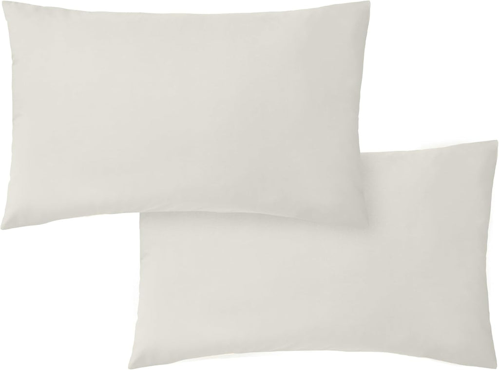 200 Thread Count Cotton Percale Standard Pillowcase Pair Cream