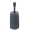 517484 Faux Rattan Round Toilet Brush Set with Internal Detergent Injection System, Charcoal Grey