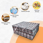 Large Laundry Bags Pack of 5 Storage Bags Reusable Laundry Bags with Zips Ideal for Moving House Clothing & Wardrobe Storage (60L x 25W x 50H cm)
