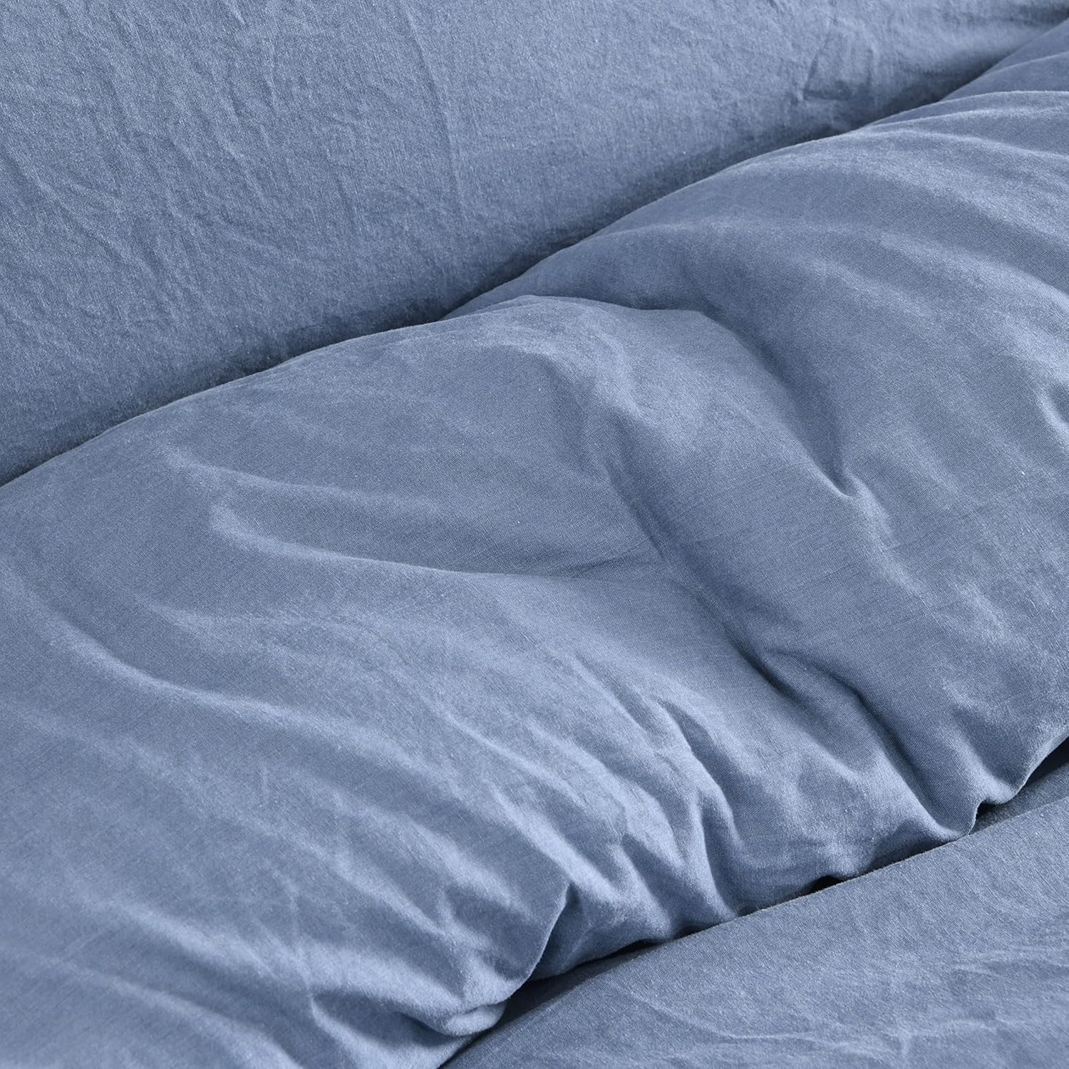 Sleepdown 100% Pure Cotton Plain Dye Duvet Cover Quilt Pillow Cases Bedding Set Soft Easy Care - Super King (220cm x 260cm)- color may vary Secondary image