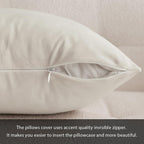 Christmas Velvet Cushion Covers Throw Pillow Case Soft Modern Decorative Square Luxury Pillowcases for Livingroom Bedroom with Invisible Zipper Set of 2 35cm x 35cm,14x14 Inches Cream White