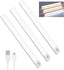 Motion Sensor Lights Indoor (30cm), 3 Pack 60 LED Under Cabinet Lights 6000K, USB Rechargeable Battery Powered Night Lights with Magnetic Strip for Kitchen, Wardrobe, Garage, Stairs, Bedroom