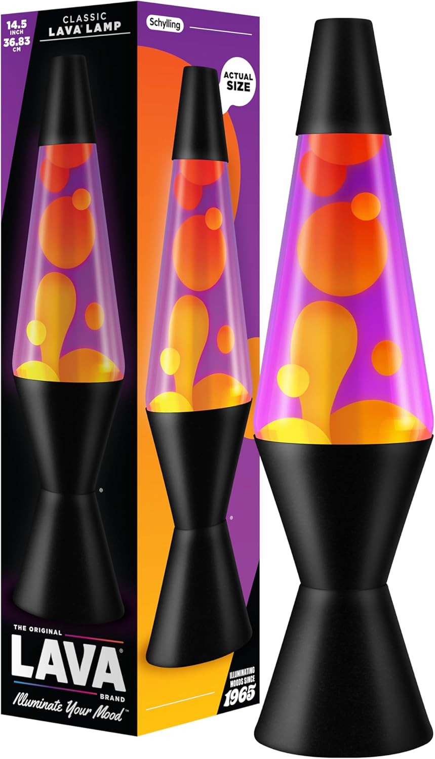 Lamp - 14.5" Autumn Dusk - The Original Motion Lamp - Yellow and Purple Liquid with Black Base - Item #2323