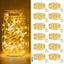 12 Pack 3 Modes LED Fairy Lights Battery Operated, 2M 20LED Mini String Lights Battery Powered IP65 Waterproof Silver Wire Small Fairy Lights Indoor Outdoor for Jars, Christmas, Party, Bedroom