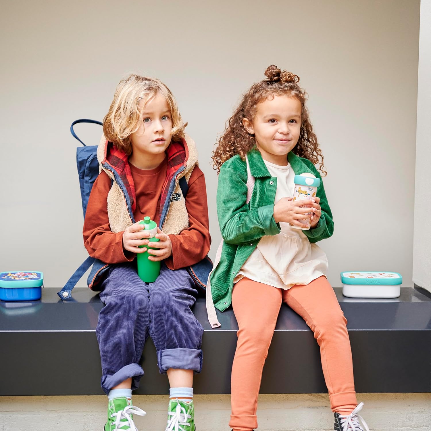 Drinking Bottle Pop-up Campus - Drinking Bottle Little Dutch - Leak Proof Drink Bottle For School - BPA-free & Dishwasher Safe - 400 ml - Little Farm