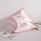 Silk Satin Pillowcases - Satin Pillowcase for Hair and Skin, Pillow Cases 2 Pack with Envelope Closure, 50x90 cm, Light Pink