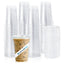 12oz Crystal Clear Smoothie Cups with Flat lids, Perfect for Iced Coffee, Milkshake, Slurpee, Ice Cream, Razzle, Slush, Smoothy, Party's Pack of 100