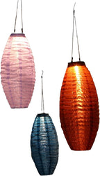 Long Oval Solar Mandarin Lantern, 20 cm, Colour May Vary (Pack of 1)