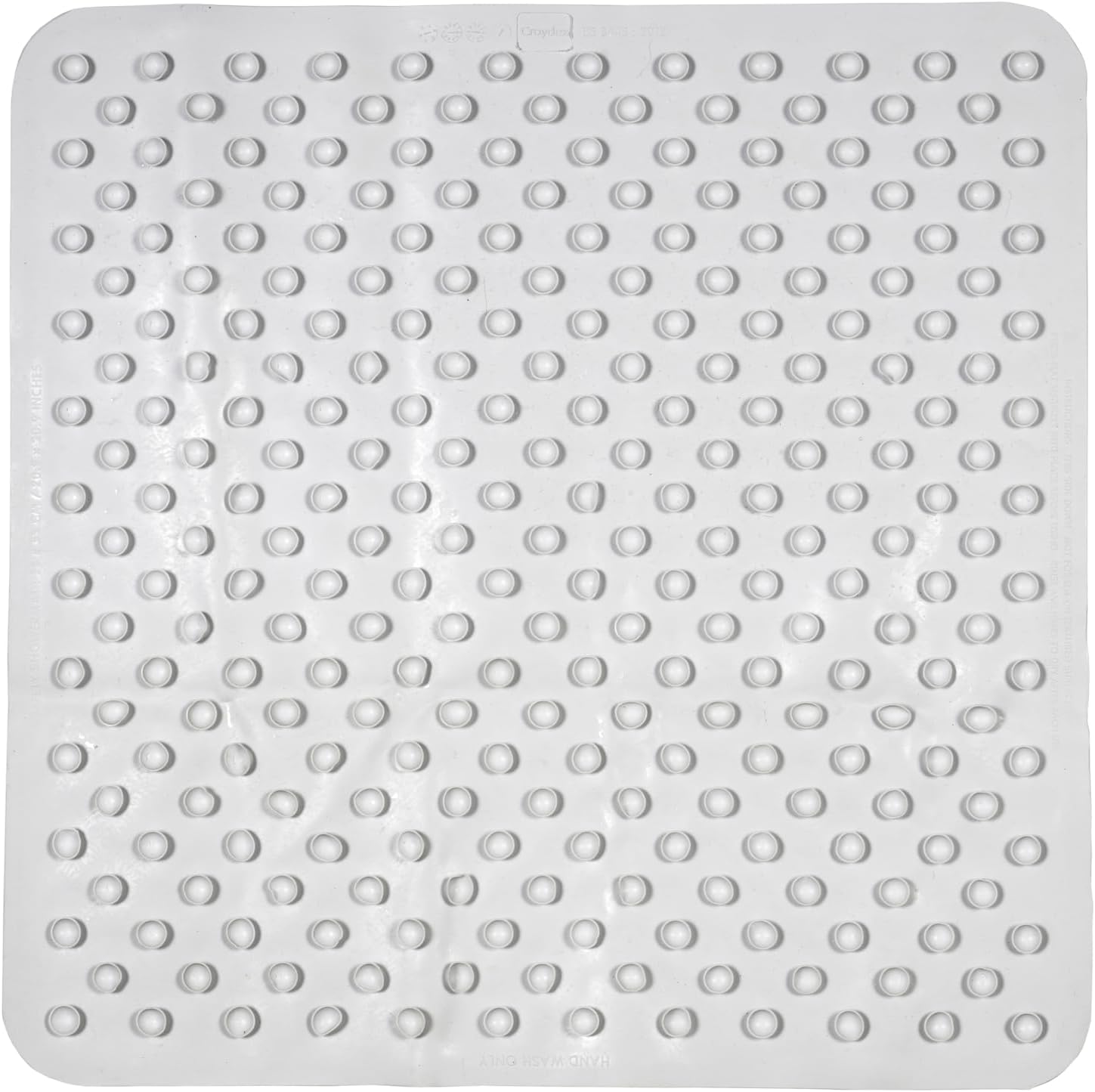 Rubagrip Square Shower Mat - Secure Grip Suction Cups for a Non Slip Shower Mat with Anti Mould and Anti-Bacterial Additive Made From Natural Rubber, 53x53cm