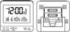 Radio-Controlled Alarm Clock RC550 (Sensor-controlled Night Light, Snooze, Temperature and Date Display) Plastic, White, 9.5 cm