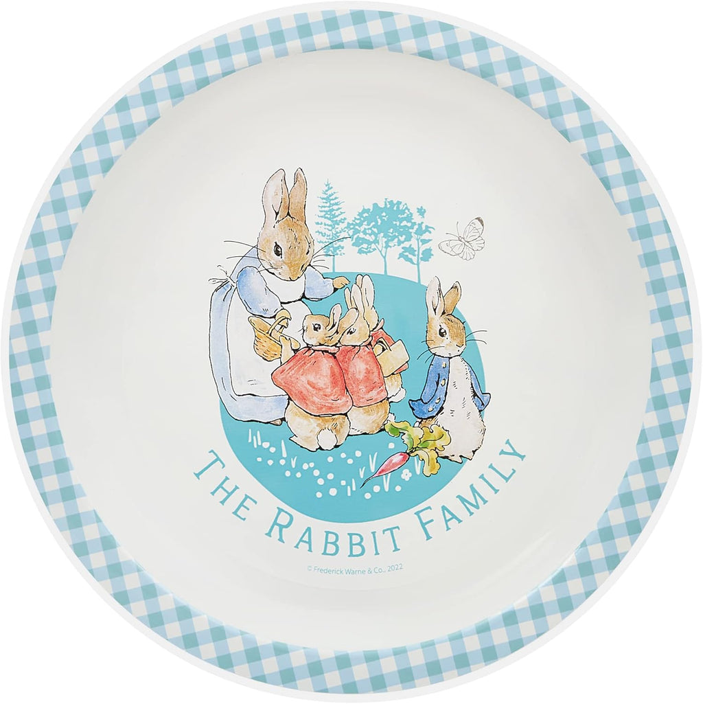 Peter Rabbit Kids Tableware Set – 3 Piece Reusable PP Plate,Tumbler & Dinnerware Set for Mealtimes – for 24 Months & Up,Blue & White