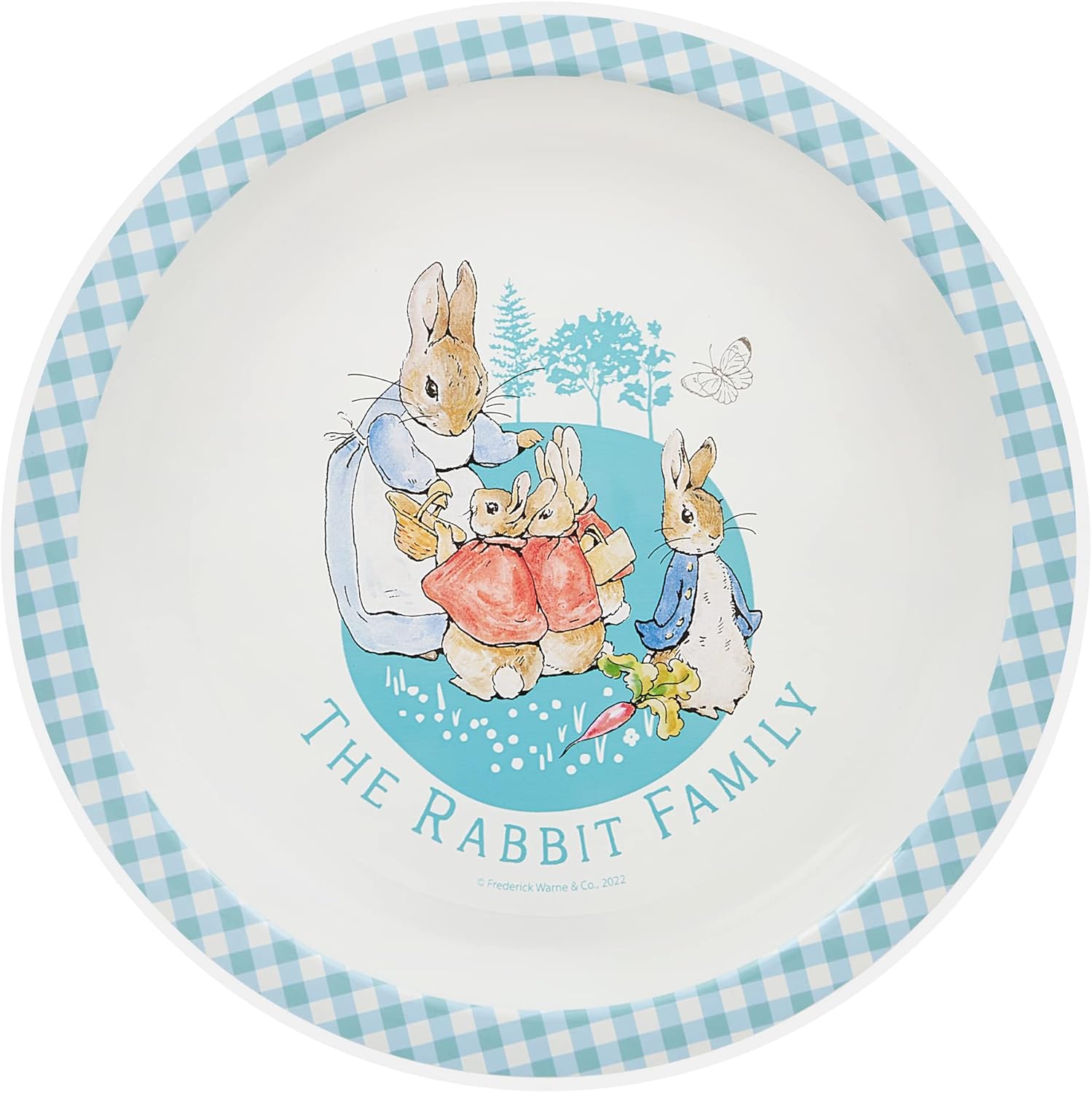 Peter Rabbit Kids Tableware Set – 3 Piece Reusable PP Plate,Tumbler & Dinnerware Set for Mealtimes – for 24 Months & Up,Blue & White