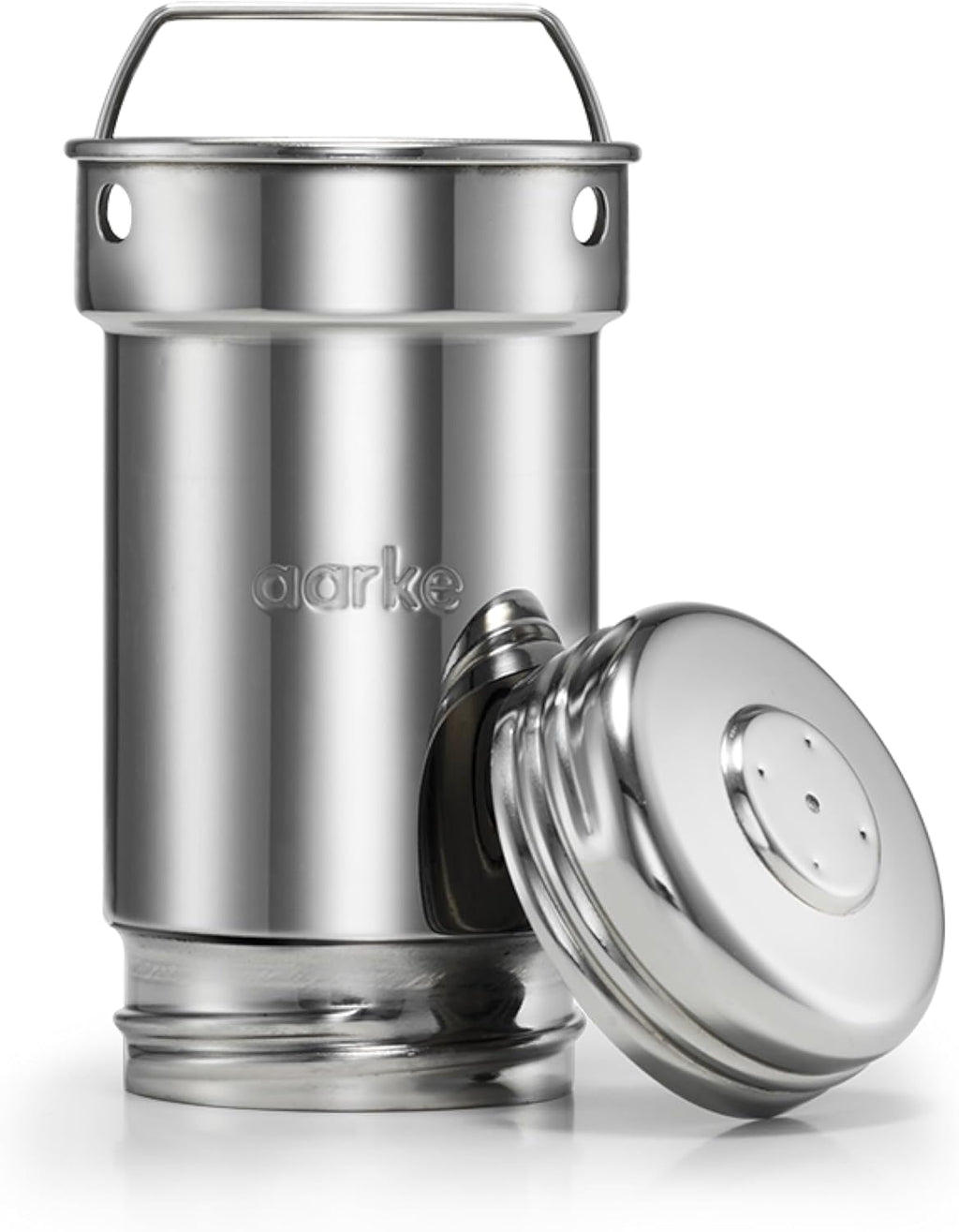 Purifier Large, Water Filter Jug in Glass and Stainless Steel, 1.7L / 7 Cups, Includes Aarke Pure Filter Refill Bag