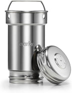 Purifier Large, Water Filter Jug in Glass and Stainless Steel, 1.7L / 7 Cups, Includes Aarke Pure Filter Refill Bag
