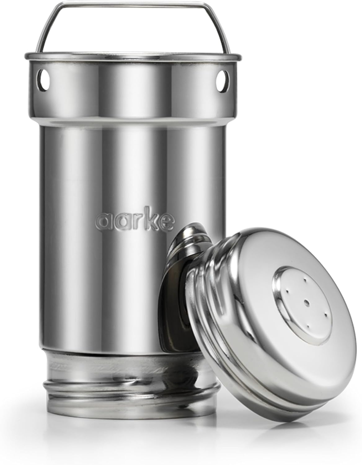 Purifier Large, Water Filter Jug in Glass and Stainless Steel, 1.7L / 7 Cups, Includes Aarke Pure Filter Refill Bag