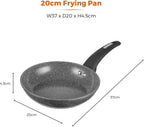 Cerastone T81222 Forged Frying Pan with Non-Stick Coating and Soft Touch Handles, Graphite, 20 cm