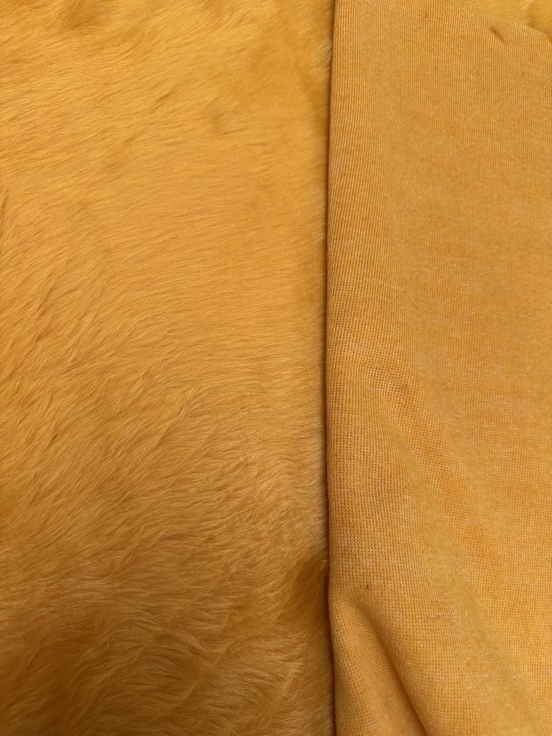 Plain Fun Faux Fur Fabric Material Bright Gold, 1Mtr - 150cmx100cm