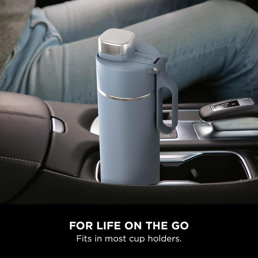 Thirsti Water Bottle and Flask 700 ML With Leak-Proof Lid, Designed For Carbonated, Hot & Cold Drinks, Ideal For Travel & Sports, Triple Insulated, Stainless Steel Bottle, Blue, DW2401EUUKBL