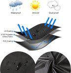 Garden Furniture Covers Waterproof, Outdoor Patio Table Covers Heavy Duty 210D Anti-UV Windproof Protective Cover for Outside Rattan Table and Chair Set (126x126x74cm)