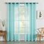 2 Panels Sheer Window Curtains Elegant Window Voile Panels Drapes Treatment for Bedroom Living Room 46" Wx54 L Grommet Top Turquoise