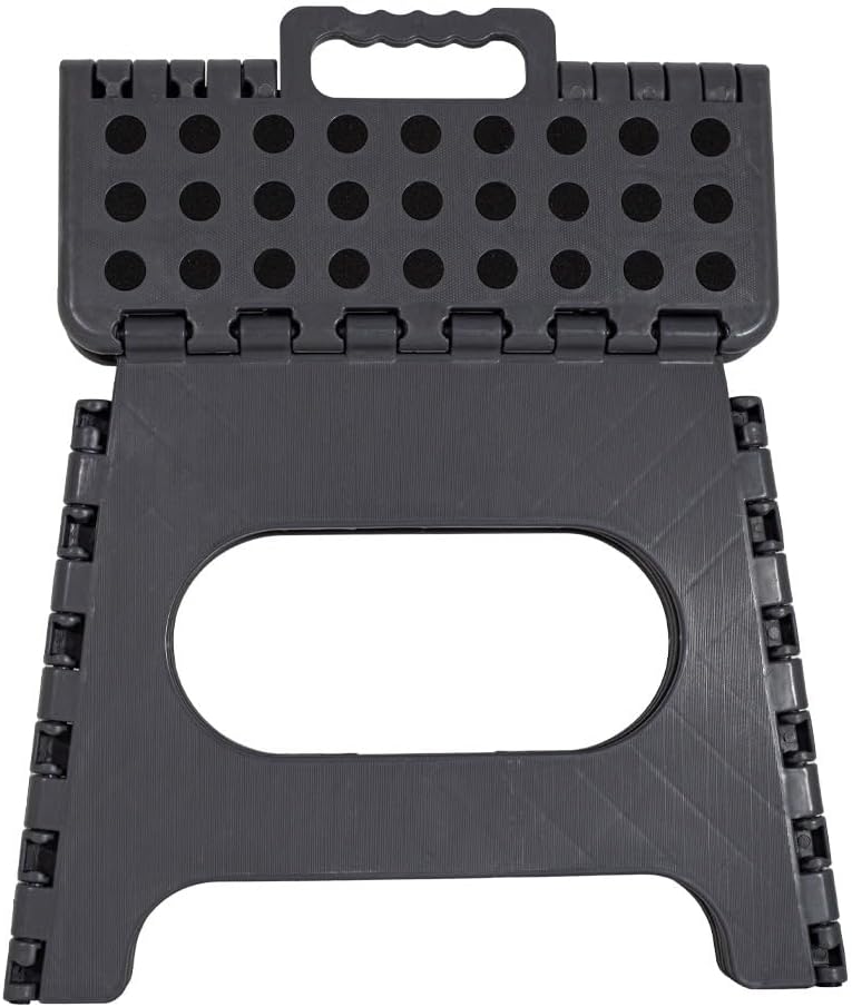 Strong Folding Step Stool 11 inch Sturdy Enough to Hold Upto 150KG Lightweight Foldable Step Stool for Adults and Kids - Opens with one Flip Great for Kitchen, Bathroom Bedroom