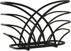 Spectrum Flower Napkin Holder (Black) - Dispenser & Décor for Kitchen, Dining Room, Outdoor, & Bar Tabletop Storage