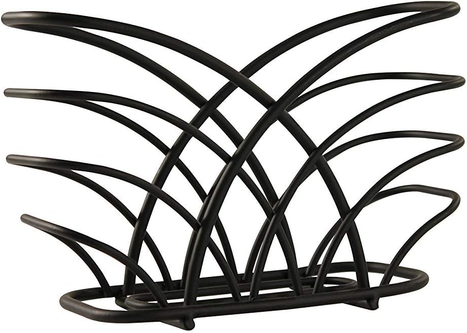 Spectrum Flower Napkin Holder (Black) - Dispenser & Décor for Kitchen, Dining Room, Outdoor, & Bar Tabletop Storage