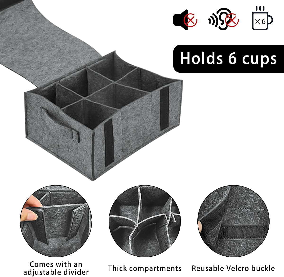 2 PCS Plate Cup Storage Box, Caravan Plate Holder, Camping Storage Bag, Plate and Cup Storage, for Protecting Motorhome Cupboard Kitchen Cookware