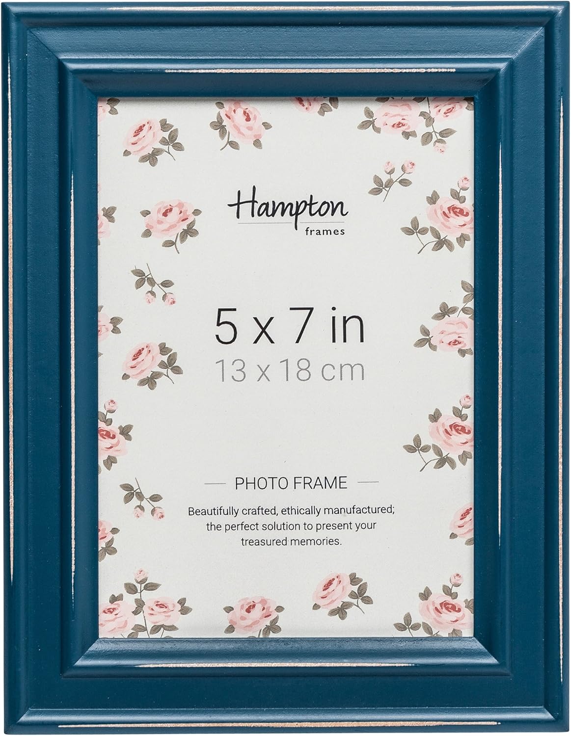 PALOMA Teal Blue Shabby Chic 5x7 13x18cm Distressed Wood Photo Frame PAL301957TL Main image