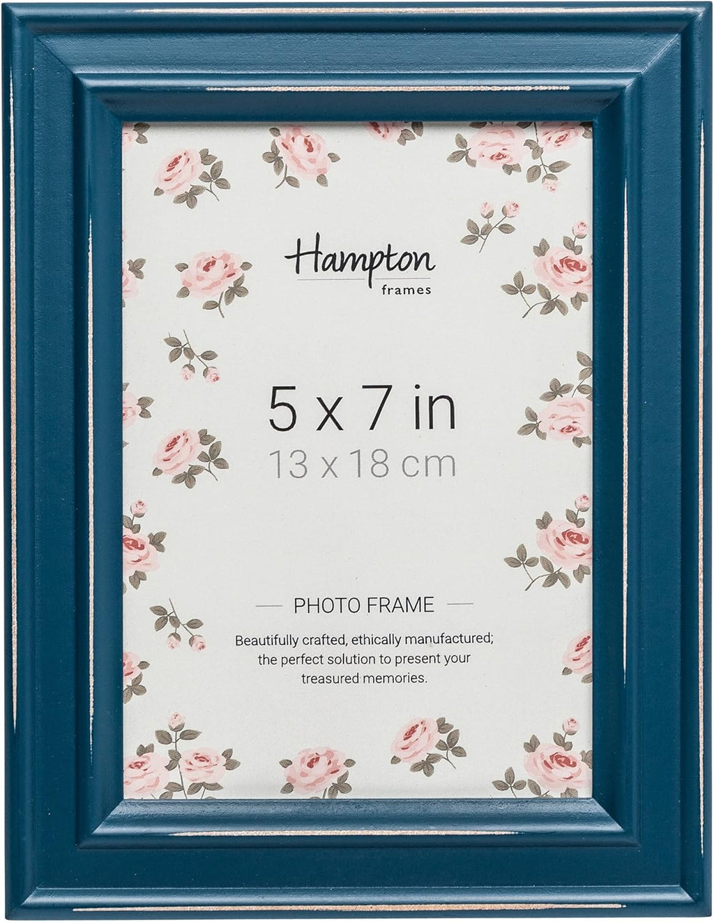 PALOMA Teal Blue Shabby Chic 5x7 13x18cm Distressed Wood Photo Frame PAL301957TL
