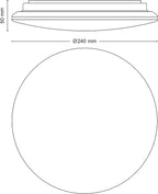 Moire LED CL200 Ceiling Light Round 10W Cool White Light White