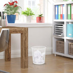 Wastebasket, Wastepaper, Office & Home, Round, Wire Mesh, Paper Bin, Metal, H x D: 24 x 23 cm, White, Steel