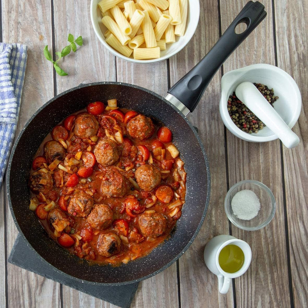 67080 Classic 28cm Frying Pan/Non-Stick Coating/Cool Touch Handle/Suitable for Induction, Electric and Gas Hobs/Black Colour