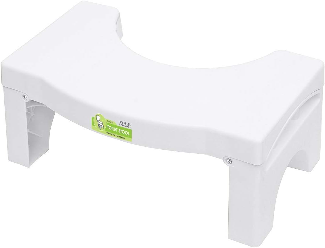 Folding Squatting Toilet Stool | 7 Inch Non-Slip Bathroom Step Stool | Anti Constipation Natural & Comfortable Squat Aid Stool Main image