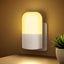 GD103UK-1 Night Light Plug in Wall with Dusk to Dawn Photocell Sensor, 4 Levels Brightness Adjustable, Night Light Kids for Children's Room, Hallway, Bedrooms, Garage, Warm White