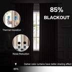DUALIFE Warm Taupe Back Tab Curtains 84 Inches Long 2 Panels, Pinch Pleated Look Vertical Blinds Window Curtains for Patio Sliding Glass Door 70 inch Wide Privacy Draperies 70 x 84 inch, Rose Tan
