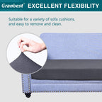 Premium Water-Repellent Sofa Seat Cushion Covers High Stretch Jacquard Fabric Couch Seat Slipcover Protector for 3 seater sofa (3 seater, Grey)