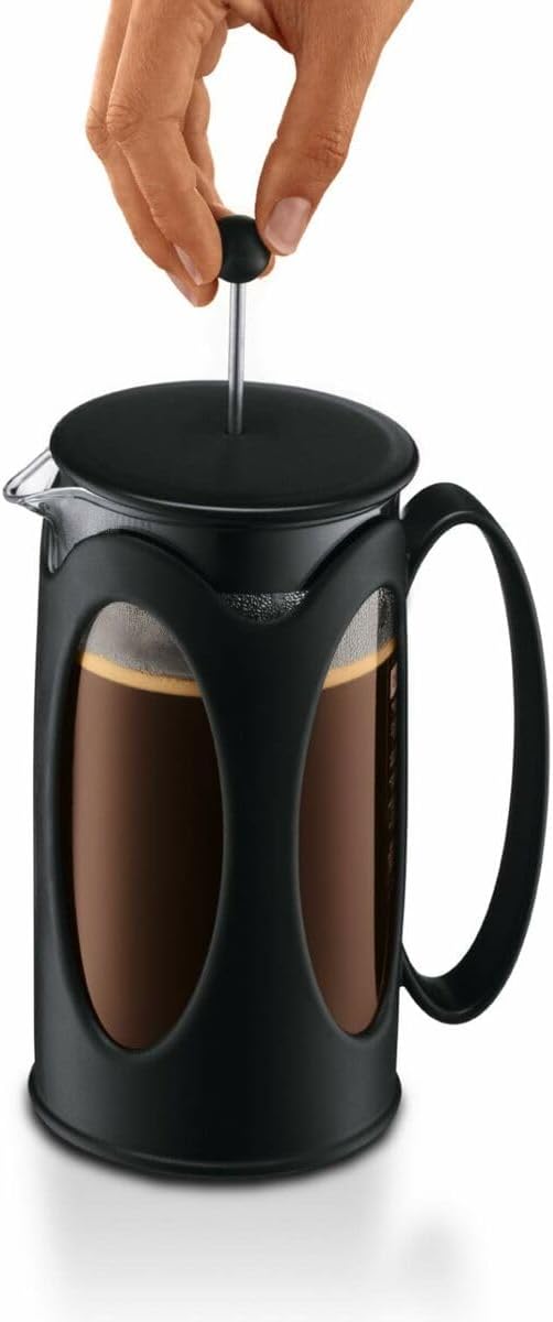 Kenya French Press - 1L / 8 Cups Coffee Maker - Heat-Resistant Borosilicate Glass & Stainless Steel - Dishwasher Safe Cafetiere - Made in Portugal